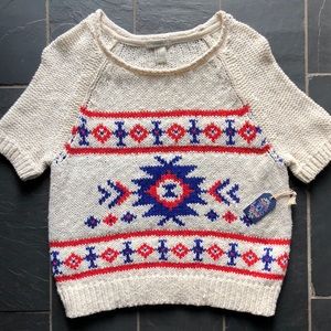 NWT Forever 21 Aztec short-sleeve sweater